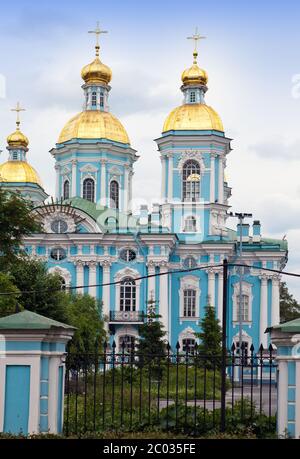 St. Nicholas Marine Cathedral . St. Petersburg. Stockfoto