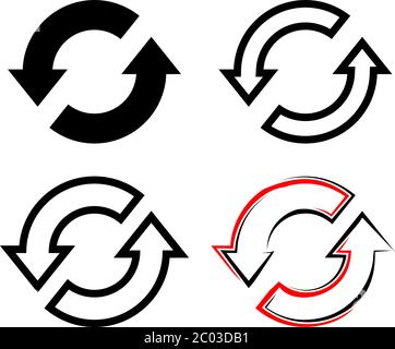 Isolierte Symbolvektordarstellung Aktualisieren, Neu Laden Stock Vektor