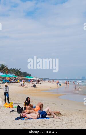 An Bang Beach, in der Nähe von Hoi an, Vietnam, Asien Stockfoto