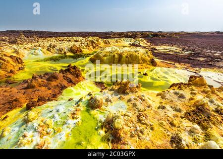 Dallol, Danakil-Depression, Äthiopien Stockfoto