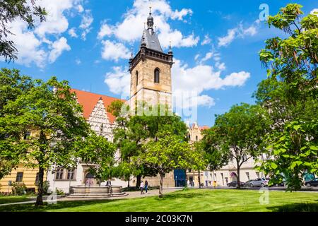 Novoměstská radnice, neues Rathaus, Karlovo náměstí, Karlsplatz, Neustadt, Prag, Tschechische Republik Stockfoto
