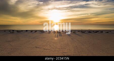 Sonnenuntergang am Fort Myers Beach (Florida, USA) Stockfoto