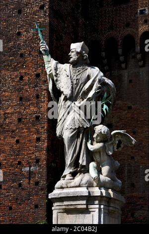 Statue im Schloss Stockfoto