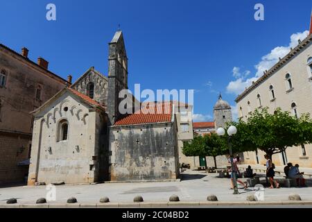 Kirche Johannes des Täufers in Trogir, Kroatien Stockfoto