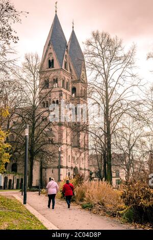 Basilika St. Castor in Koblenz, Deutschland. Stockfoto