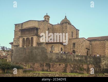 Qoricancha und Santo Domingo Tempel in Cuzco Stockfoto