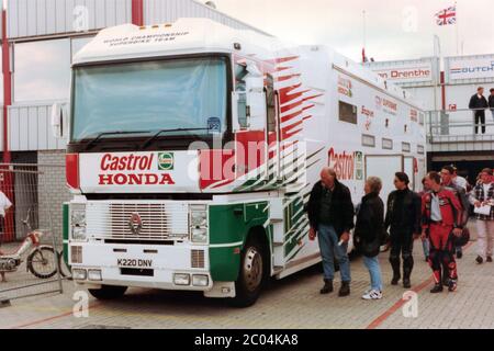 Castrol Honda Racing, Transportation Truck, Assen 1996 Stockfoto