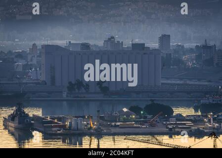 Blick auf den Hafen von Beirut in Beirut, Libanon Stockfoto