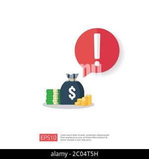 Stop and Anti Corruption Concept. Business Bestechung mit Geld in einem Umschlag und Verbot Warnschild. vektor-Illustration in flacher Form für Banner, Stock Vektor