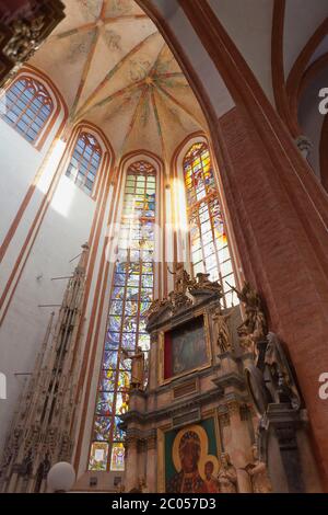 Das Innere der Kirche St. Elisabeth, Breslau Stockfoto