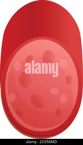 Symbol für die Wurst aus dem Hause. Cartoon von geschnitten Hause Wurst Vektor-Symbol für Web-Design isoliert auf weißem Hintergrund Stock Vektor