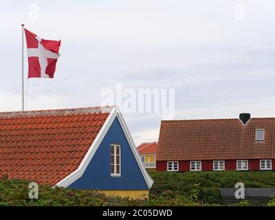 dänisches Dorf in jütland Stockfoto