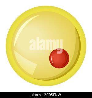 Große orange gelbe und rote Blase auf weißem Hintergrund. Isoliert. Stock Vektor