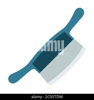 Metall-Hackmesser für professionelle Küche Fleischmesser Vektor-Symbol flach isoliert Illustration Stock Vektor