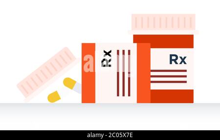 Orangefarbene Plastikbecher für Tabletten Stock Vektor