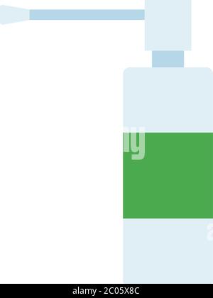 Spray für den Hals und Mundhöhle Vektor-Symbol flach isoliert Stock Vektor