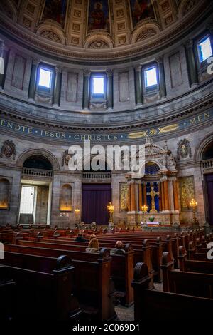 Frederik Kirche, Marmorkirche oder Frederiks Kirchen, Innenansicht, Kopenhagen, Dänemark Stockfoto