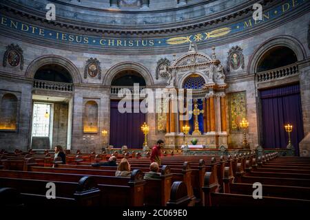 Frederik Kirche, Marmorkirche oder Frederiks Kirchen, Innenansicht, Kopenhagen, Dänemark Stockfoto