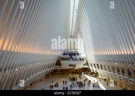 U-Bahn-Station Oculus, World Trade Center Transportation Hub, New York Metro, Ground Zero, World Trade Center, New York City, USA Stockfoto