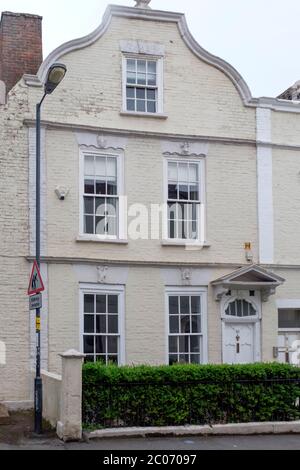 Nr. 10 Guinea Street Bristol. Wie in der BBC-Sendung 'A House through time' von Davis Olusoga gezeigt. Es wurde von Kapitän Edmund Saunders wh gebaut Stockfoto