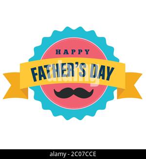 Happy Father's Tag Hintergrund Vektor Illustration.Happy Father Day Karte, Design für Grußkarte, Poster, Banner, Druck, Mailing, Vektor. Stock Vektor