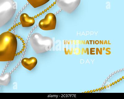 Happy Womens Day Vektor-Illustration. Stock Vektor