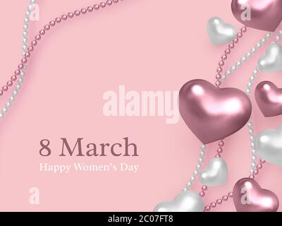 Happy Womens Day Vektor-Illustration. Stock Vektor