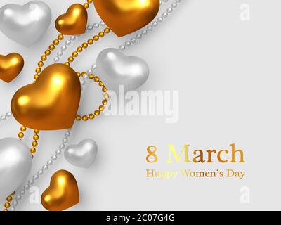 Happy Womens Day Vektor-Illustration. Stock Vektor