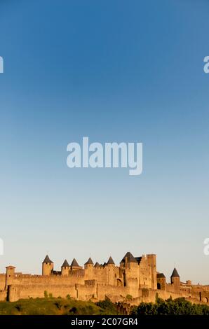 La cité de Carcassonne , Departement Aude, Occitanie, Frankreich Stockfoto