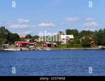 Möja, kleines Dorf im stockholmer Schärengarten Stockfoto