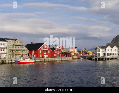 Henningsvær, norwegen Stockfoto