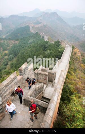 Die Chinesische Mauer von Jinshanling bis Simatai bei Peking, China, Asien. 28/9/2011. Foto: Stuart Boulton/Alamy Stockfoto