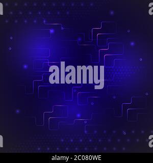 Abstrakter Hintergrund der digitalen Technologie. Digitaltechnik Stock Vektor