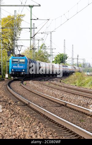 Schienengüterverkehr sichert die Versorgung in der Coronakrise. Köln, 16.04.2020 Stockfoto