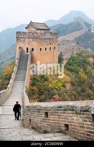 Die Chinesische Mauer von Jinshanling bis Simatai bei Peking, China, Asien. 28/9/2011. Foto: Stuart Boulton/Alamy Stockfoto