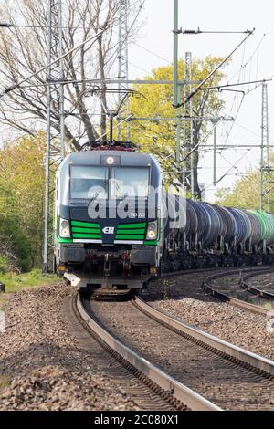 Schienengüterverkehr sichert die Versorgung in der Coronakrise. Köln, 16.04.2020 Stockfoto