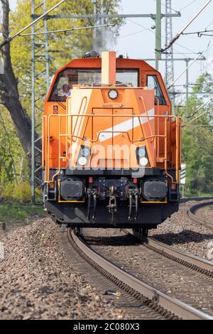 Schienengüterverkehr sichert die Versorgung in der Coronakrise. Köln, 16.04.2020 Stockfoto