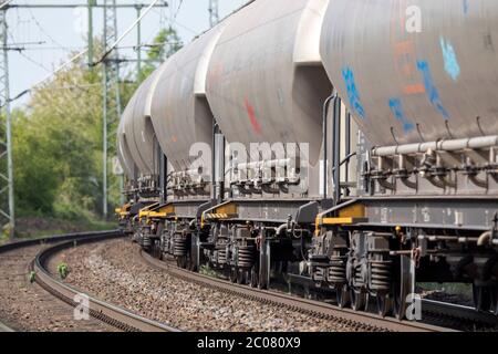 Schienengüterverkehr sichert die Versorgung in der Coronakrise. Köln, 16.04.2020 Stockfoto