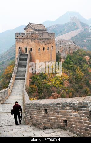 Die Chinesische Mauer von Jinshanling bis Simatai bei Peking, China, Asien. 28/9/2011. Foto: Stuart Boulton/Alamy Stockfoto