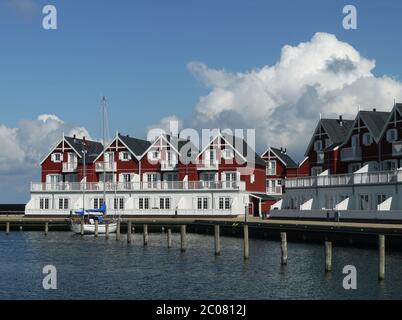 Segelboot in der Marina bagenkop, dänemark Stockfoto