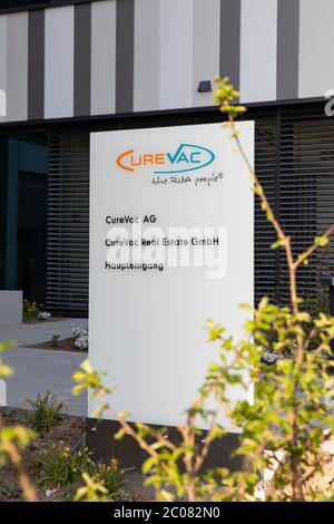 Hoffnung auf den Impuls gegen das Corona-Virus vom Tübinger Pharmaunternehmen CureVac AG. Tübingen, 19.04.2020 Stockfoto