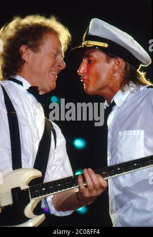 Rod Stewart im Konzert im Earl's Court, London 19. September 1986 Stockfoto