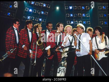 Rod Stewart im Konzert im Earl's Court, London 19. September 1986 Stockfoto