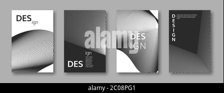 Set von abstrakten minimalen Cover-Designs. Stock Vektor