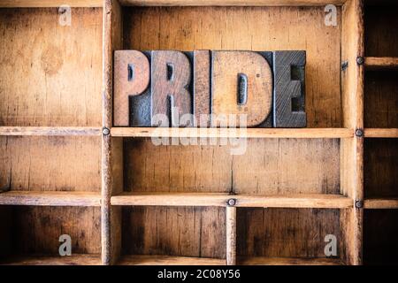 Pride Konzept Holzbrietpresse Thema Stockfoto