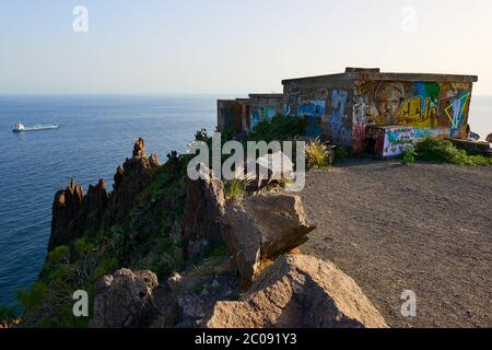 Playa de las Teresita ,Tenerife, Spanien - 15. november 2015: Berühmter Strand Playa de las Teresitas,Tenerife, Kanarische Inseln, Spanien Stockfoto