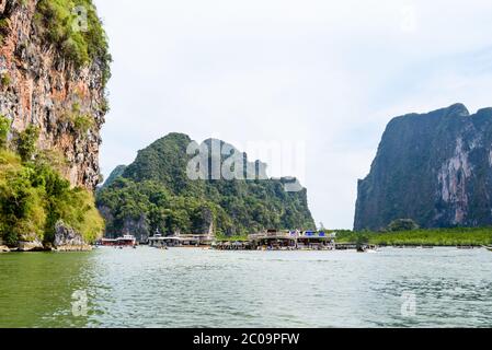 Tham Lod Höhle Phang Nga Bucht Stockfoto