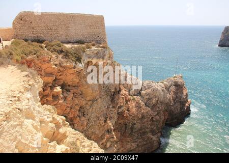 Die Festung von Santo António de Belixe an der Algarve, Portugal Stockfoto