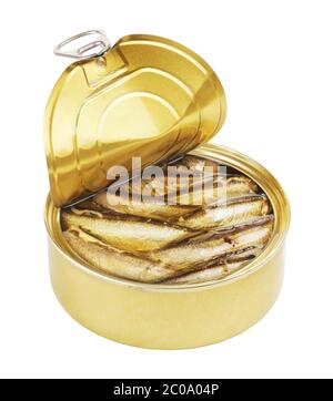 Geöffnete Tincan Stockfoto