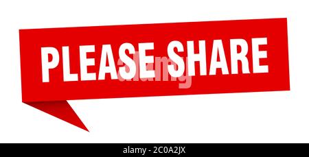 Bitte teilen Banner. Bitte teilen Sprechblase. Bitte teilen Zeichen Stock Vektor